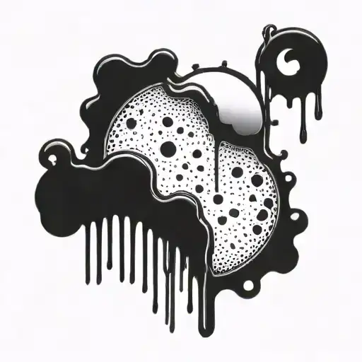 Moon With Drip Details Bigger Drips