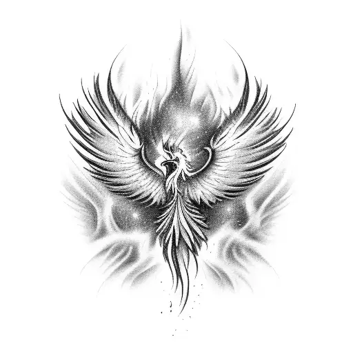 A Vibrant Phoenix Rising From Ashes