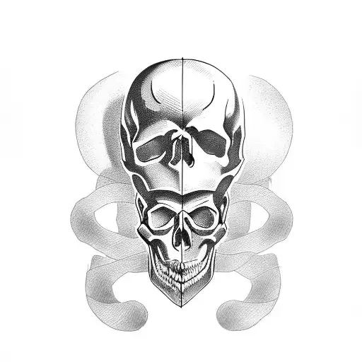 Skull With Dates Around It