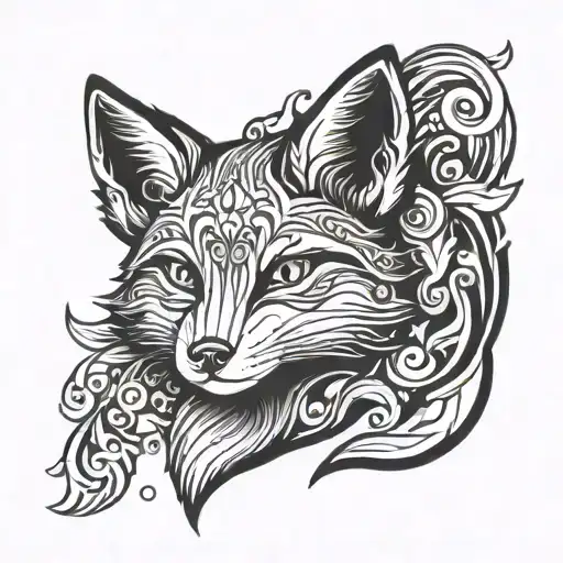 Super Powered Fox Wearing Earings