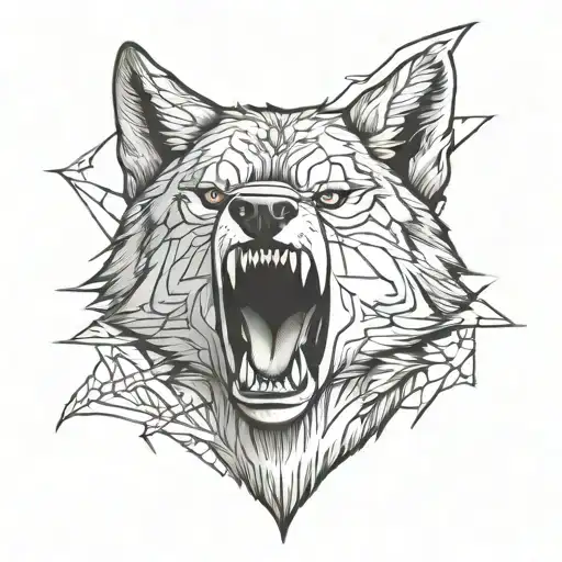 Lighting And Wolf Face Inside