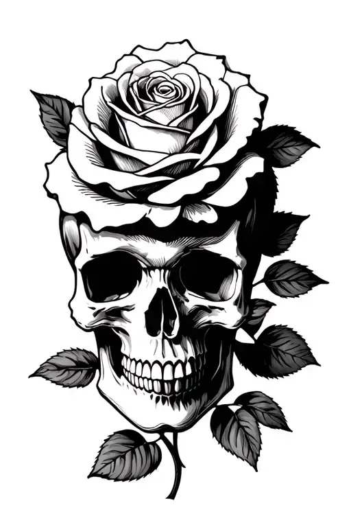 Skull And Rose