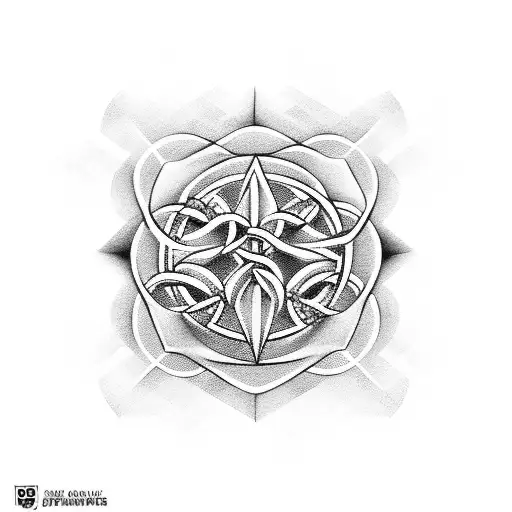 Sacred Geometry Intertwined With Football Elements