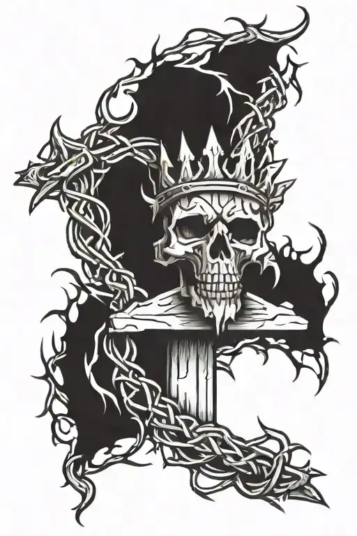 Cross Crown Of Thorns