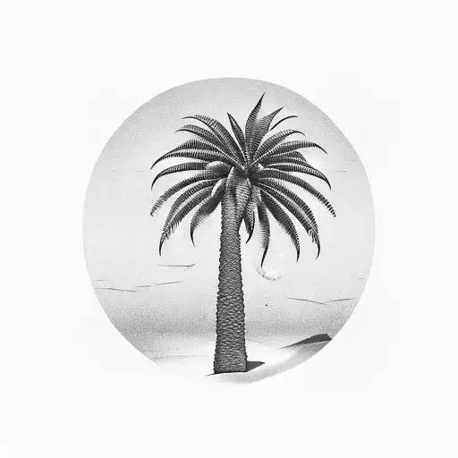 Palm Tree And Pine Tree