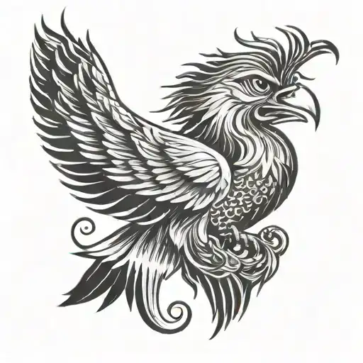 Phoenix With Weight In Mouth