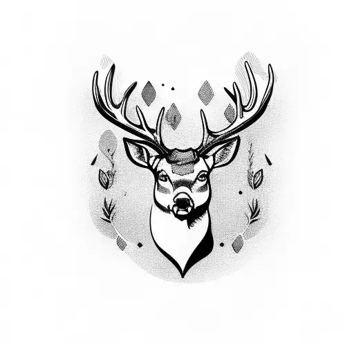 Tattoo Deer Black