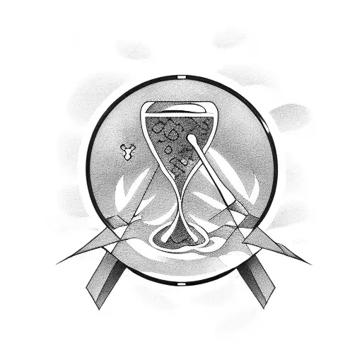 Recovery Sobriety Clock Family Hourglass