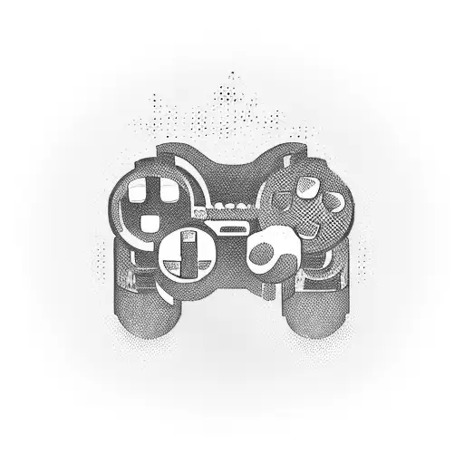 A Video Game Controller Intertwined With Dark Fantasy Elements