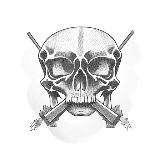 Skeleton From Chest Up Holding A Hammer