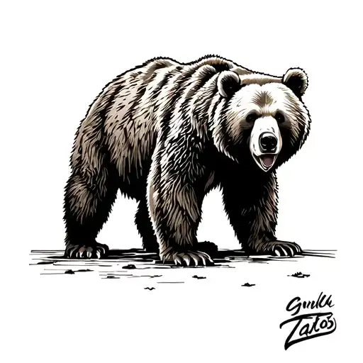 Grizzly Bear Standing