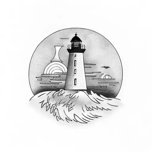 Lighthouse Made Of Fruit