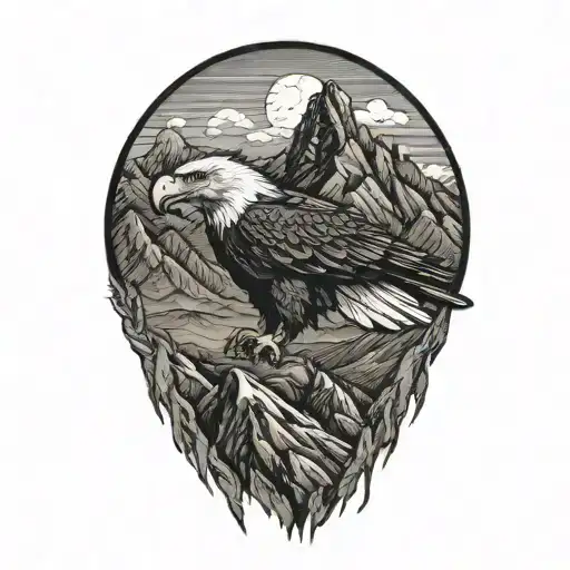 Eagle And Mountain Range