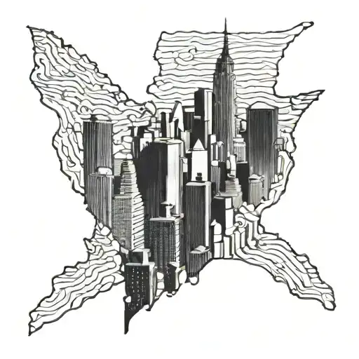 New York City Skyline Silhouette