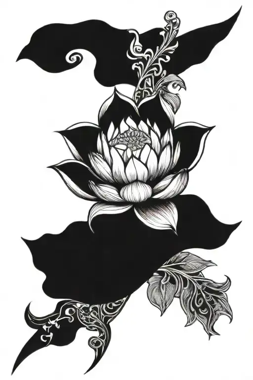 Lotus Flower And Dagger