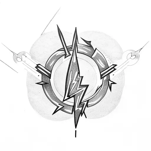 Circle With Lightning Bolt Underneath