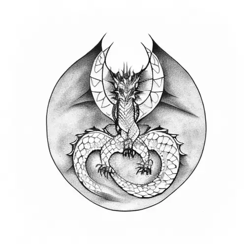 2D Dragon For Shoulder Blade