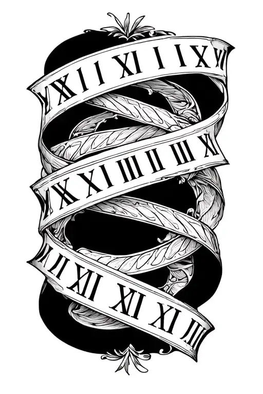 Roman Numeral Dates Intertwined