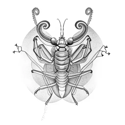 Dark Praying Mantis Threatening Super Detailed