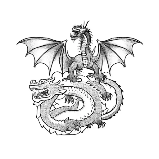 A Security Guard Wrestling A Dragon