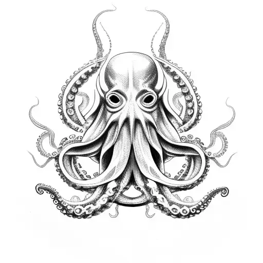 Occult Octopus With Menacing Face