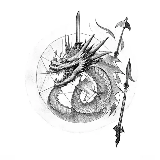 A Dragon With A Sword