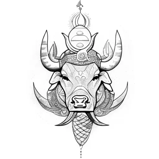 Bull Protecting Aquarius And Pisces