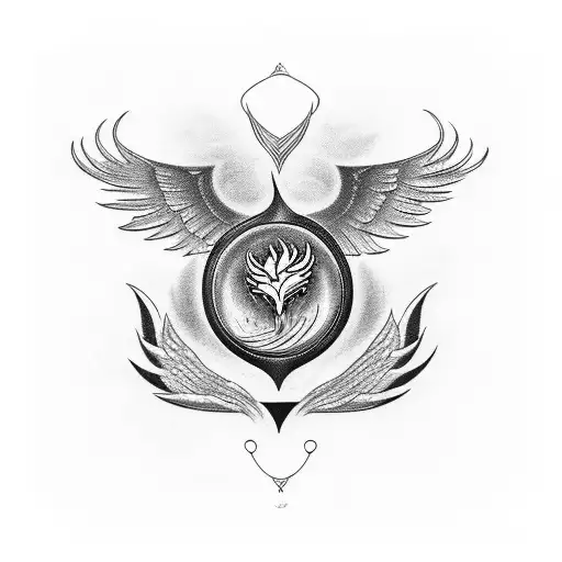 Combine A Vintage Car And A Phoenix In A Unique Design