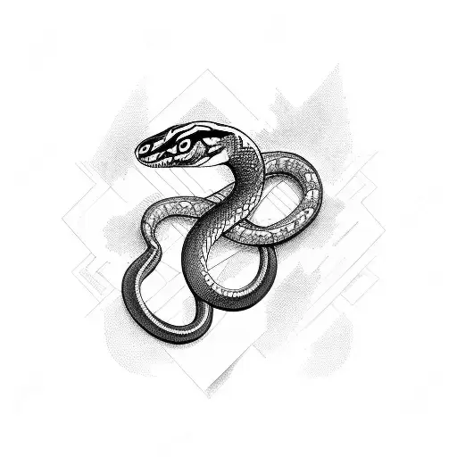 Snake With Zebra Pattern