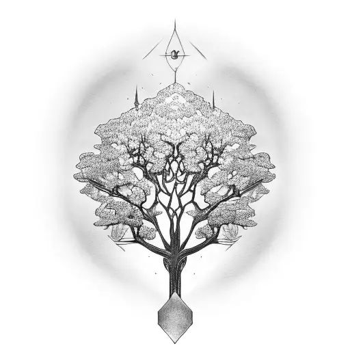Tree Of Gondor With Narsil