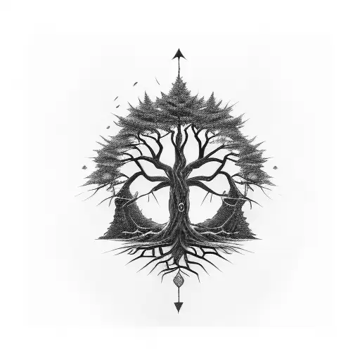 Tree Of Gondor With Narsil