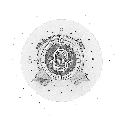 Circle With 3 Date Of Births And Heart In The Middle