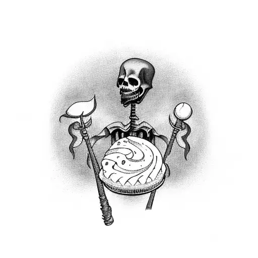 Grim Reaper With Cake