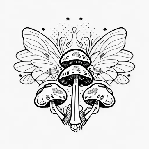 Mushroom With Fairy Wings
