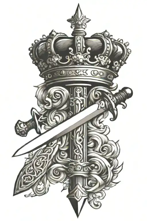 Sword With A Crown On Top