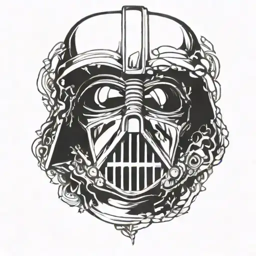 Darth Vader With Broken Helmet