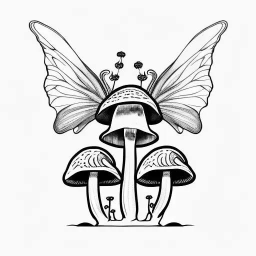 Mushroom With Fairy Wings