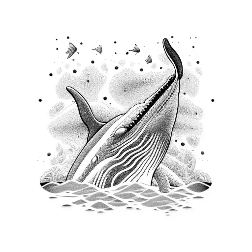 Abstract Drug Whale Composition