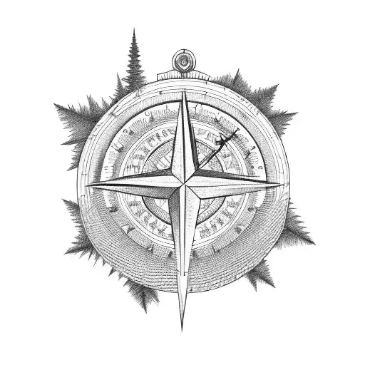 Forest With Compass