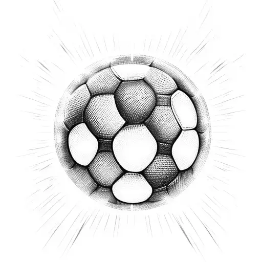 A Soccer Ball With Rays Of Sunlight Shining Behind It