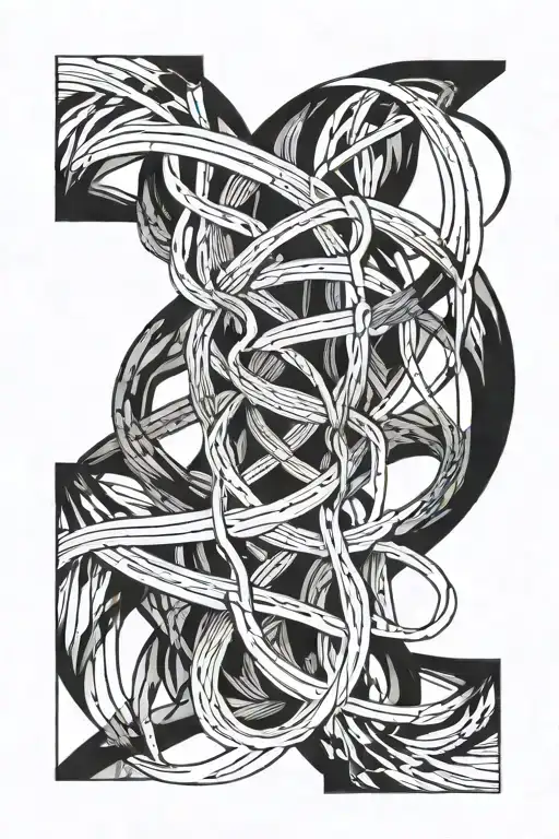 Abstract Lines Intertwined