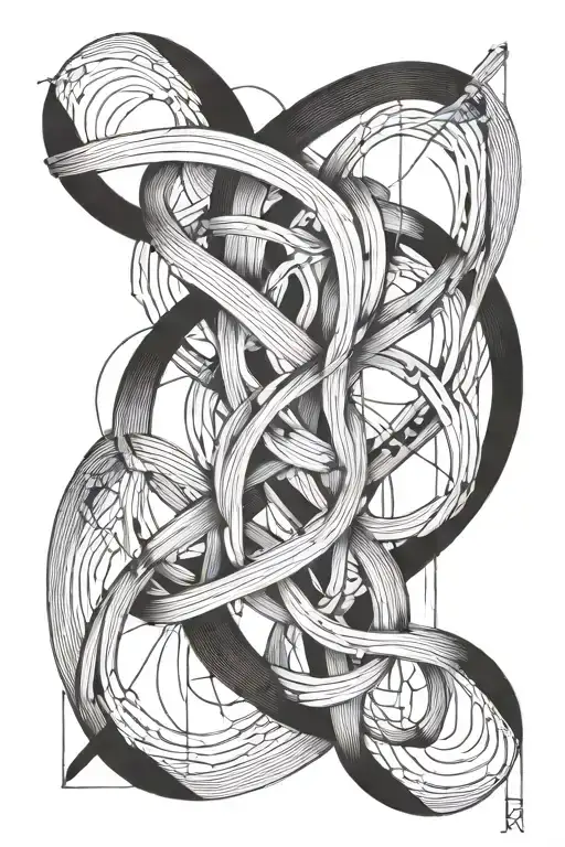 Abstract Lines Intertwined