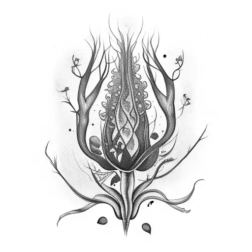 Carnivorous Plants In A Mysterious Forest