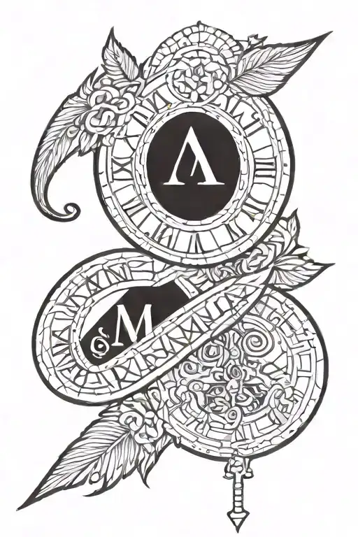 Aces And Roman Numerals Intertwined