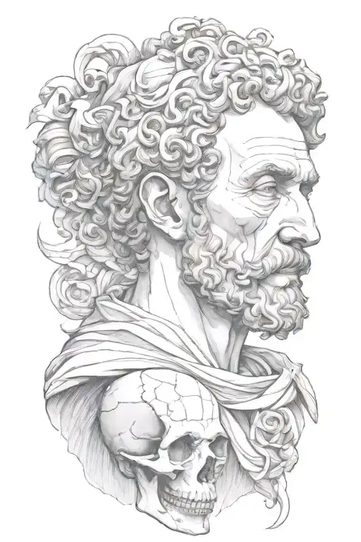 Marcus Aurelius And Skull
