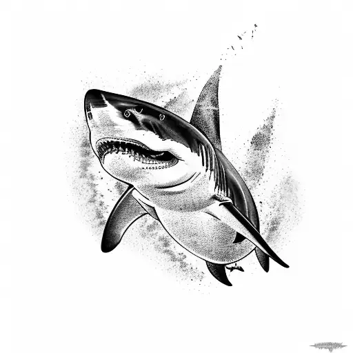 Great White Shark With Torpedo Body