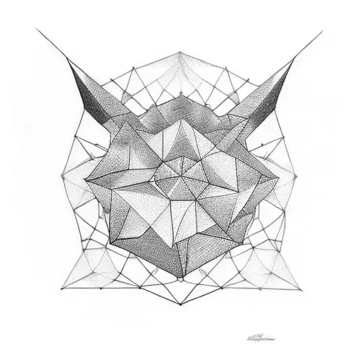 Geometrical Half Sleeve With Room For A Portrait Of My Daughter