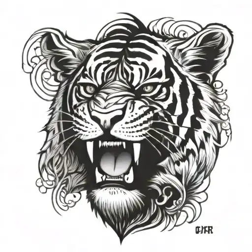 Grin Tiger Head
