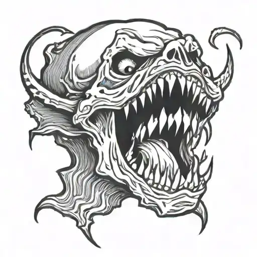 Scary Ghost Sharp Teeth