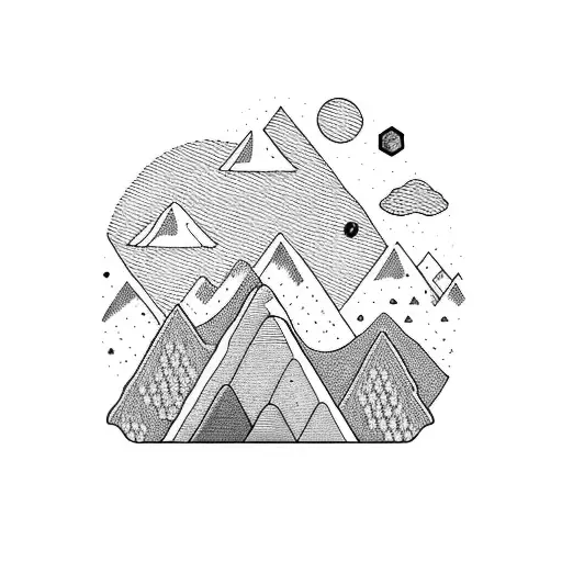 Mountain Scene With Stars